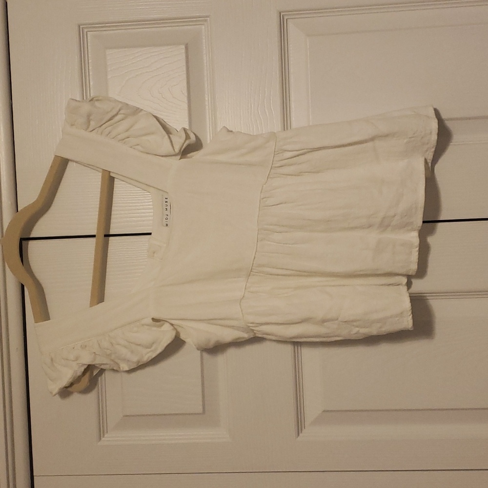 White Linen Top